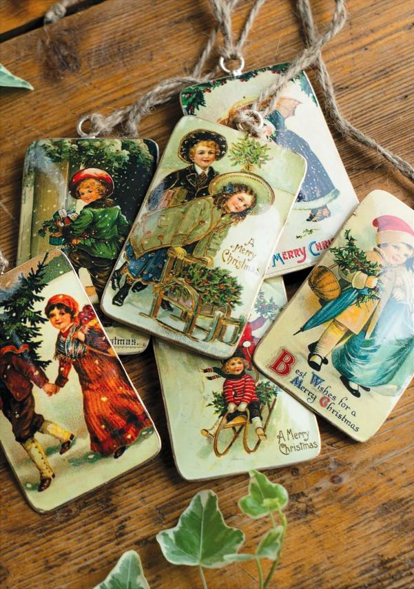 ausgefallene Weihnachtsdeko Blech - Winternostalgie Geschenkebringer