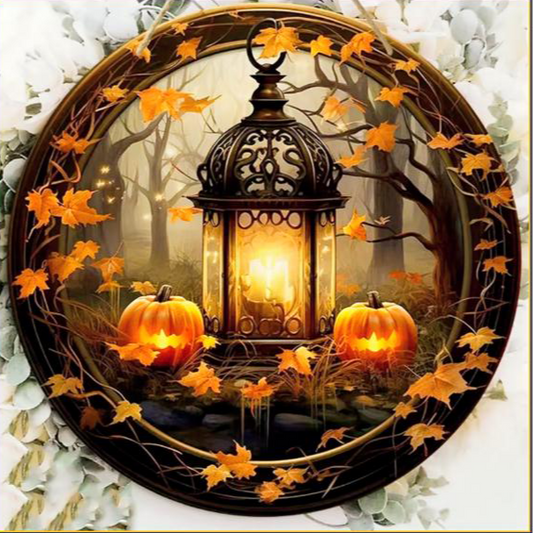 runde Halloween Wandtafel