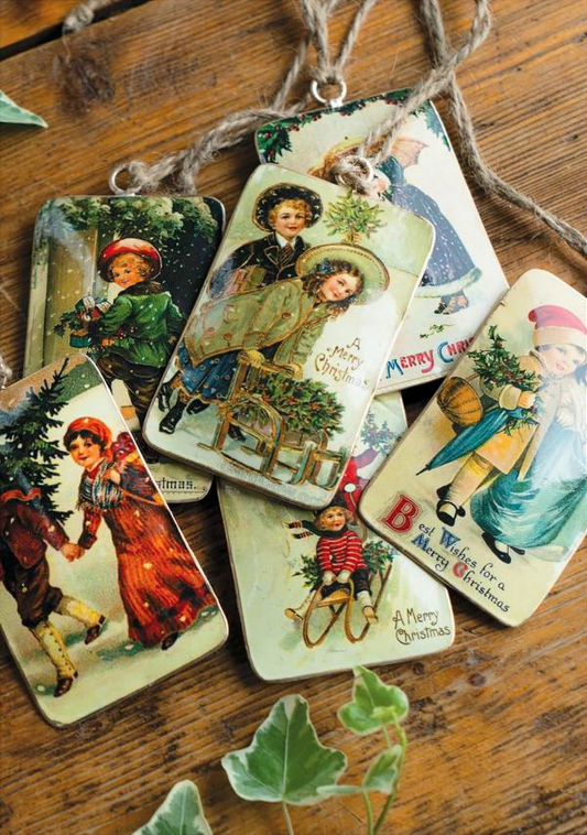 ausgefallene Weihnachtsdeko Blech - Winternostalgie Geschenkebringer