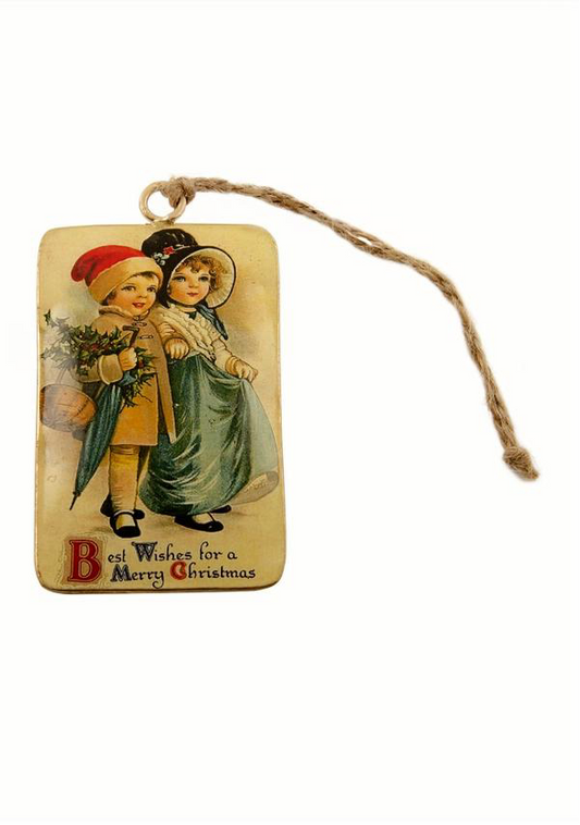 ausgefallene Weihnachtsdeko Blech - Winternostalgie Spaziergang