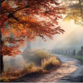 Landschaftsbild goldener Herbst